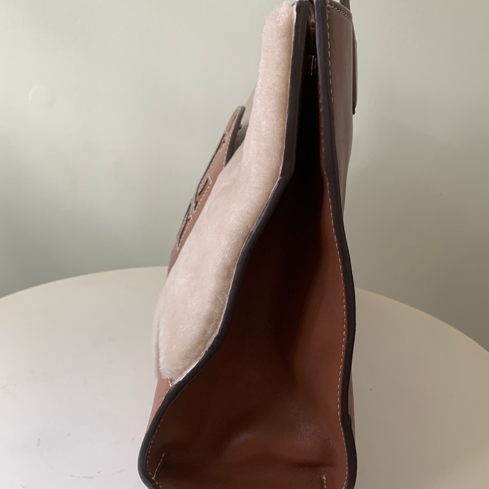 Tory Burch Genuine Shearling and Leather Ella Mini Tote - Picture 9 of 9